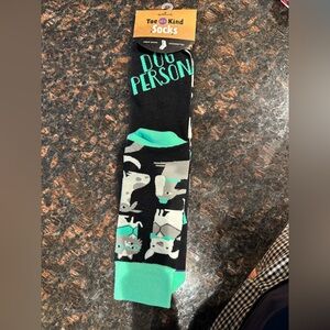 Ladies “dog person” knee socks